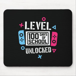 Level 100 Days Of School Unlocked Gamer Video Game Mouse Pad