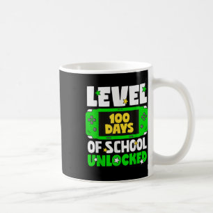 Level 100 Days Of School Unlocked Gaming Boys 100t Coffee Mug