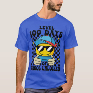 Level 100 Days of School Unlocked Smile Face Groov T-Shirt