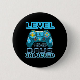 Level 100 Days Of School Unlocked Video Game Boys 6 Cm Round Badge