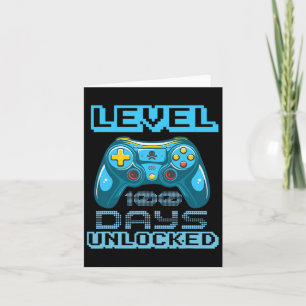 Level 100 Days Of School Unlocked Video Game Boys Card