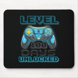 Level 100 Days Of School Unlocked Video Game Boys Mouse Pad
