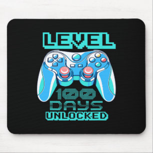 Level 100 Days Of School Unlocked Video Game Contr Mouse Pad
