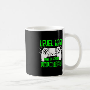 Level 100 Days Of School Unlocked Video Games Boys Coffee Mug