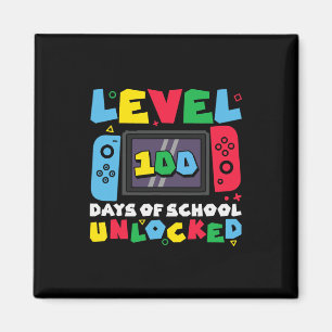 Level 100 Days Of School Unlocked Video Games Boys Magnet