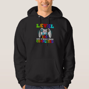 Level 100 Days Of Second Grade Teacher Boys Kids V Hoodie