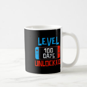 Level 100 Days School Unlocked Gamer Boys Funny 10 Coffee Mug