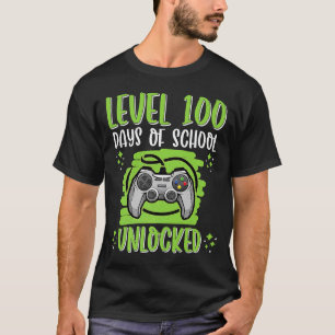 Level 100 Unlock 100 Day of School Smarter Gamer B T-Shirt
