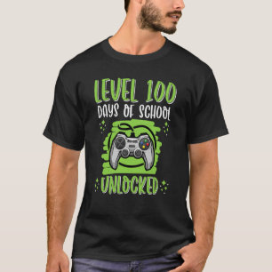 Level 100 Unlock 100 Day of School Smarter Gamer B T-Shirt