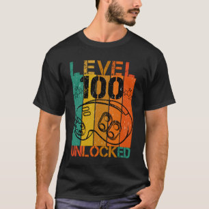LEVEL 100 UNLOCKED FUNNY GAMER 100TH BIRTHDAY T-Shirt