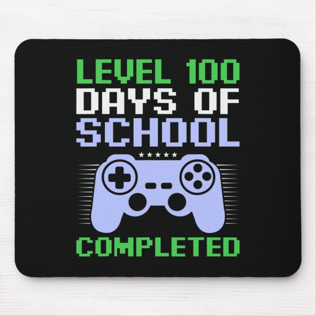 Level 100th Day Of School Completed For Kids  Mouse Pad (Front)