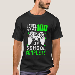 Level 100th Day Unlocked Gamepad Happy 100 Days of T-Shirt