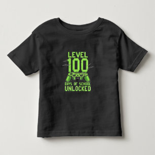 Level 100th Days of School Unlocked Gaming School Toddler T-Shirt