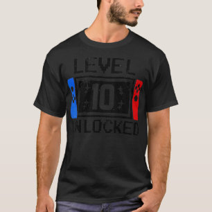 Level 10 Birthday Boys 10 Years Old Video Games G T-Shirt