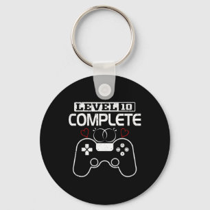 Level 10 Complete 10 Years Wedding Anniversary Vid Key Ring