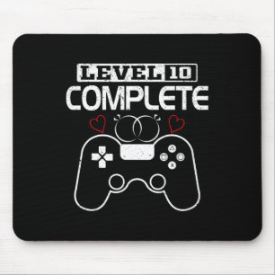 Level 10 Complete 10 Years Wedding Anniversary Vid Mouse Pad