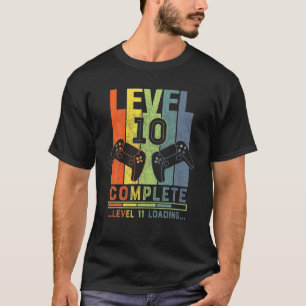 Level 10 Complete Gamer Gift 10 Years Wedding Anni T-Shirt