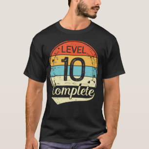 Level 10 Complete Retro 10Th Wedding Anniversary T-Shirt