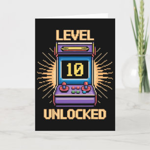 Level 10 Unlock Birthday Gamer 10 Year Old Video G Card