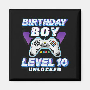 Level 10 Unlocked Awesome 2012 10th Birthday Boy Magnet