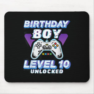 Level 10 Unlocked Awesome 2012 10th Birthday Boy Mouse Pad