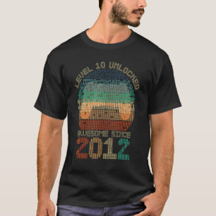 Level 10 Unlocked Awesome 2012 Game 10 Year Old Ga T-Shirt