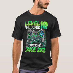 Level 10 Unlocked Awesome 2012 Video Game 10th Bir T-Shirt