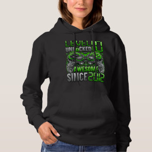 Level 10 Unlocked Awesome Since 2012 10th Birthday Hoodie