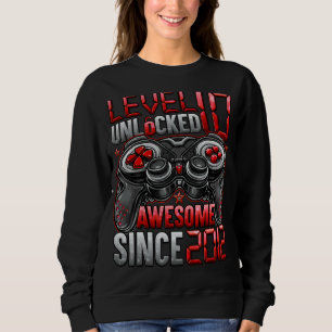Level 10 Unlocked Awesome Since 2012 10th Birthday Sweatshirt