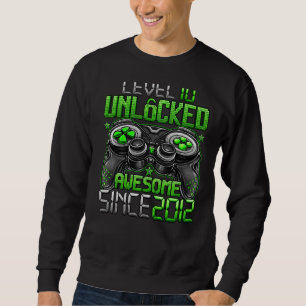 Level 10 Unlocked Awesome Since 2012 10th Birthday Sweatshirt