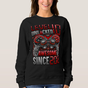 Level 10 Unlocked Awesome Since 2012 10th Birthday Sweatshirt