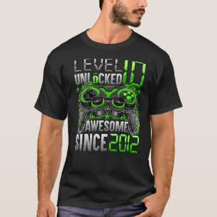 Level 10 Unlocked Awesome Since 2012 10th Birthday T-Shirt