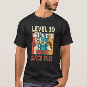 Level 10 Unlocked Awesome Since 2012 10th Birthday T-Shirt
