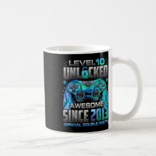 Level 10 Unlocked Awesome Since 2013 10th Birthday Coffee Mug