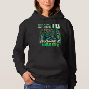 Level 10 Unlocked Crushing It 2012 Video Game 10th Hoodie
