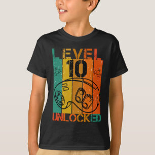 LEVEL 10 UNLOCKED - FUNNY BIRTHDAY GAMER GAMING  T-Shirt
