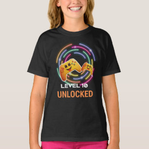 Level 10 Unlocked   The Ultimate Gamer Birthday  T-Shirt