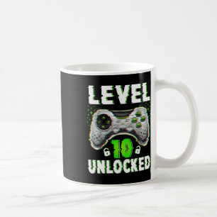 Level 10 Unlocked Video Game 10 Years Old Boy 10th Coffee Mug