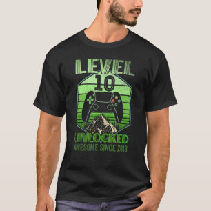 Level 10 Unlocked Video Gamer 10 Years Old 10 Birt T-Shirt