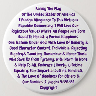 level 10th grade pledge of allegiance 6 cm round badge