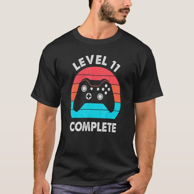 Level 11 Complete 11 Year Wedding Anniversary For  T-Shirt (Front)