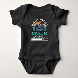 Level 11 Complete Level 12   Birthday Video Game Baby Bodysuit