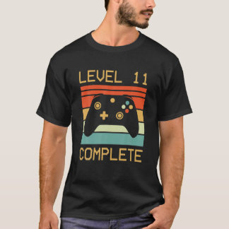 Level 11 Complete Video Gamer - 11Th Wedding Anive T-Shirt