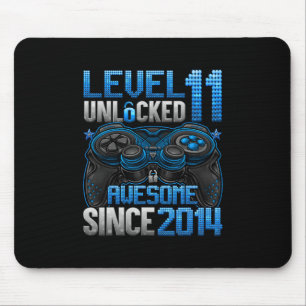 Level 11 Unlocked 11 Year Old Gifts Boys 11th Birt Mouse Pad