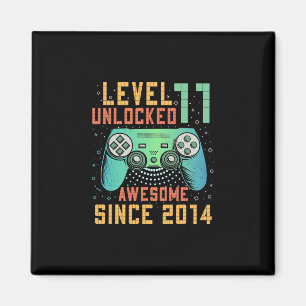 Level 11 Unlocked 11th Birthday 11 Year Old Boy Gi Magnet