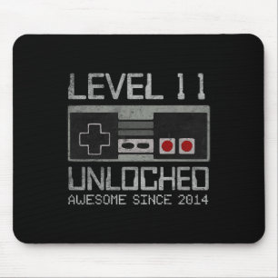 Level 11 Unlocked 11th Birthday 11 Year Old Video  Mouse Pad
