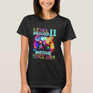 Level 11 Unlocked 11th Birthday Boy Video Game 11 T-Shirt