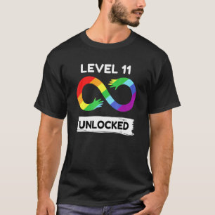 Level 11 Unlocked Autism Awareness Aspergers Birth T-Shirt