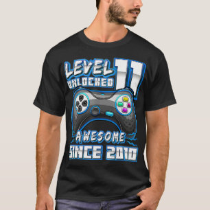 Level 11 Unlocked Awesome 2010 Video Game 11th Bir T-Shirt