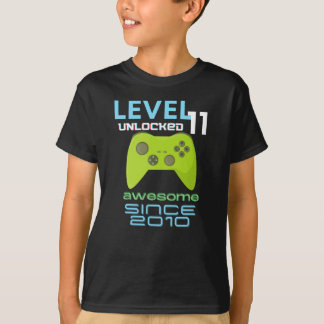 Level 11 Unlocked Awesome 2010 Video Gamer T-Shirt